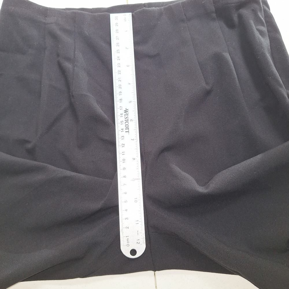 Vintage Black Dress Pants Worthington Stretch Women's Size 10 Side Zip Straight - Picture 15 of 16